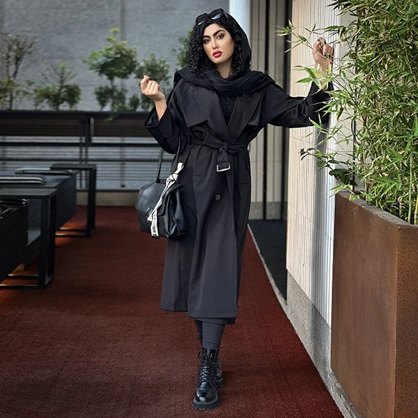 ترنچ کت بلند کلاسیک